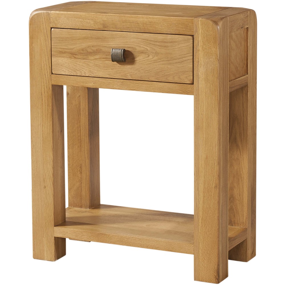 Avon Oak Small Console 1 Drawer and Shelf Avon Oak Small Console 1 Drawer and Shelf
