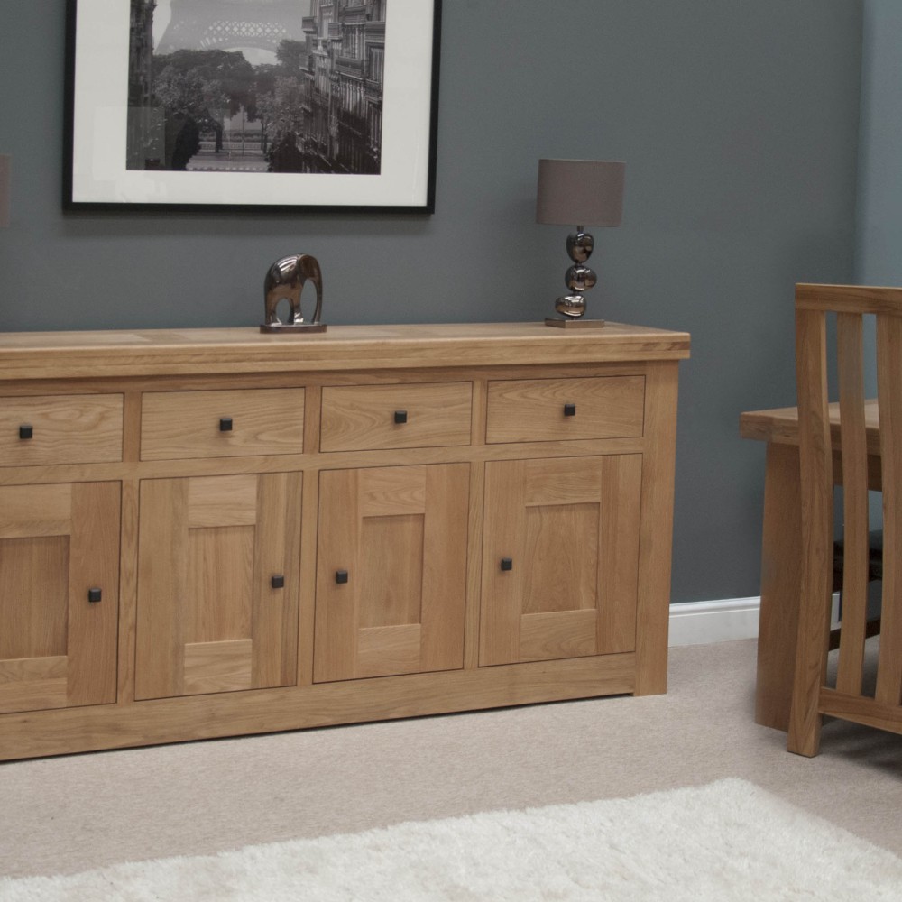 Bordeaux Oak 4 Door 4 Drawer Sideboard Bordeaux Oak 4 Door 4 Drawer Sideboard
