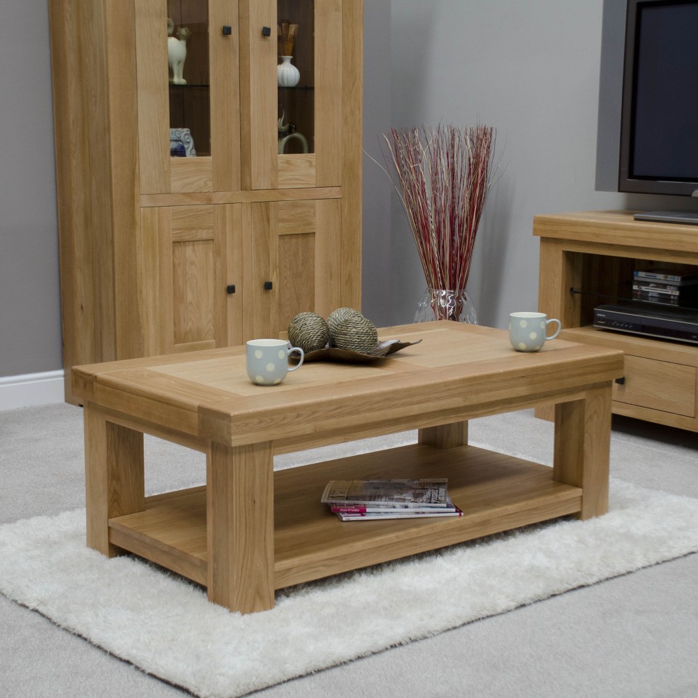 Bordeaux Oak Coffee Table with Shelf Bordeaux Oak Coffee Table with Shelf