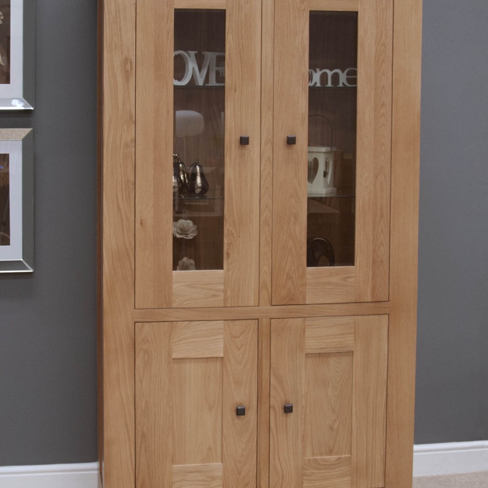Bordeaux Oak Glass Cabinet Bordeaux Oak Glass Cabinet