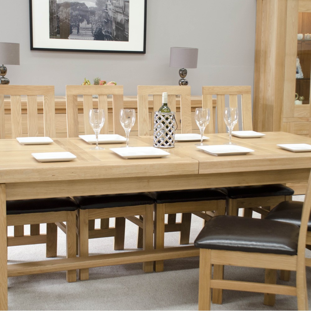 Bordeaux Oak Twin Panel GRAND Extending Dining Table Bordeaux Oak Twin Panel GRAND Extending Dining Table
