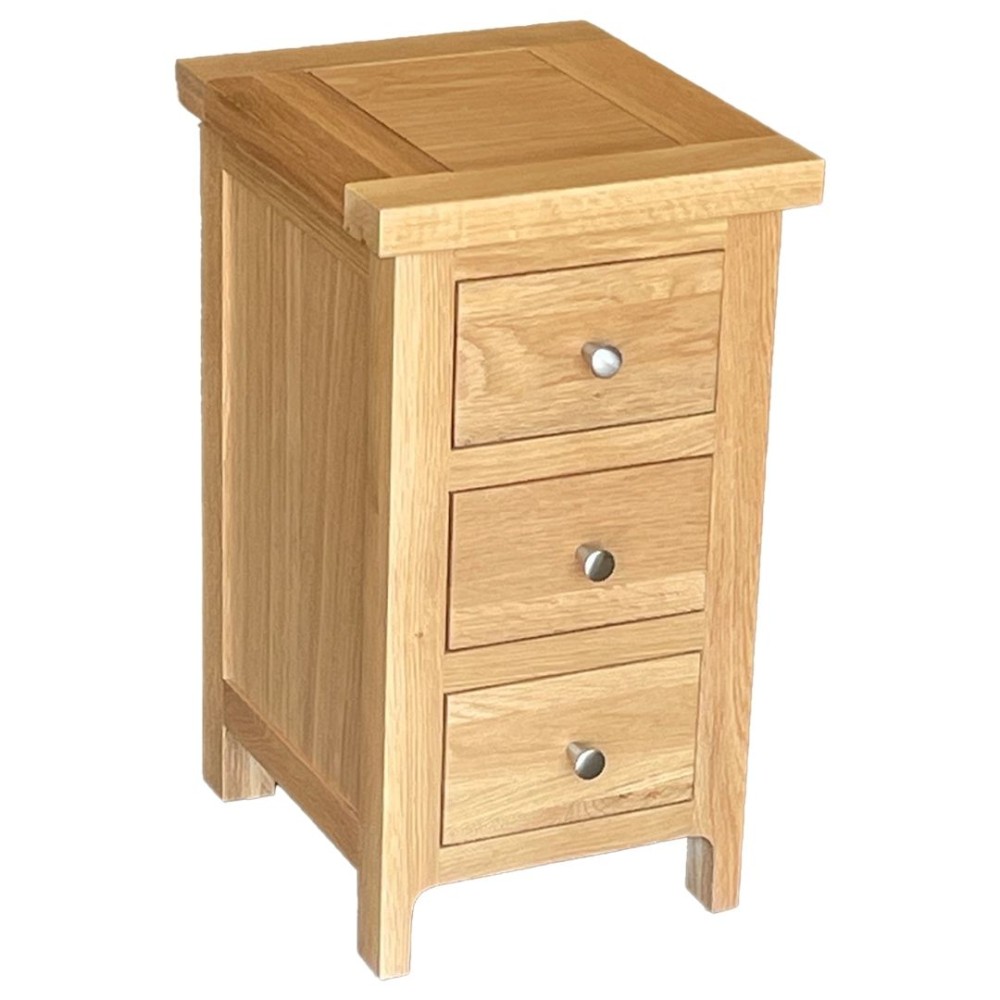 Como Oak Narrow Bedside Cabinet