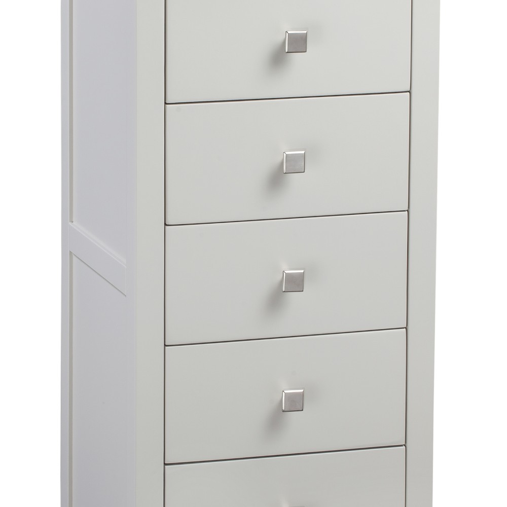 Cotswold Grey Painted 5 Drawer Tallboy