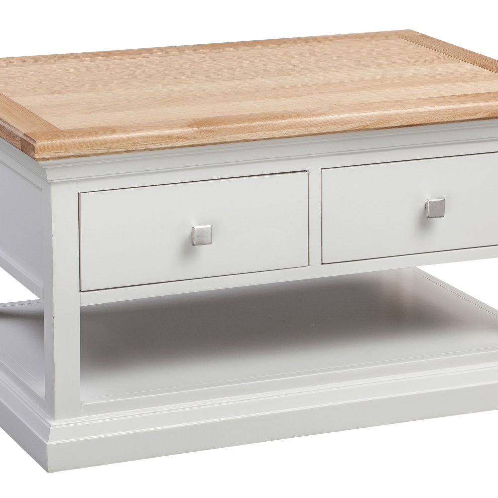 Cotswold Grey Painted 2 Drawer Coffee Table Cotswold Grey Painted 2 Drawer Coffee Table