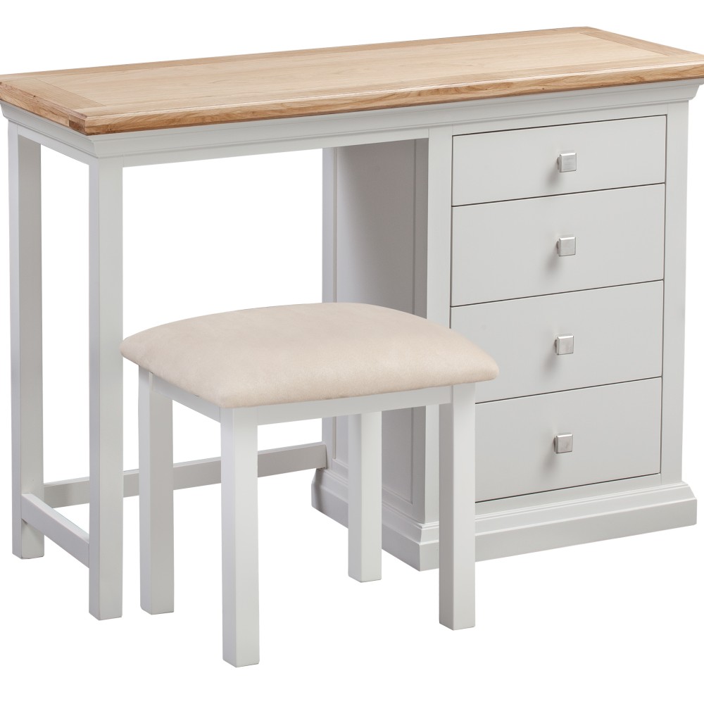 Cotswold Grey Painted Dressing Table with Stool Cotswold Grey Painted Dressing Table with Stool