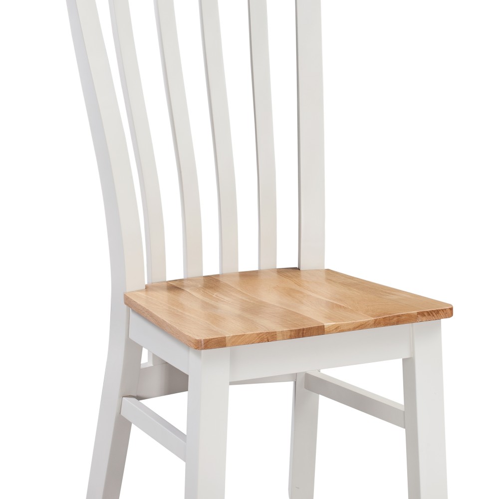 Cotswold Grey Painted Solid Oak Seat Dining Chair