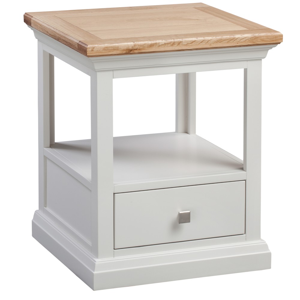 Cotswold Grey Painted 1 Drawer Lamp Table Cotswold Grey Painted 1 Drawer Lamp Table