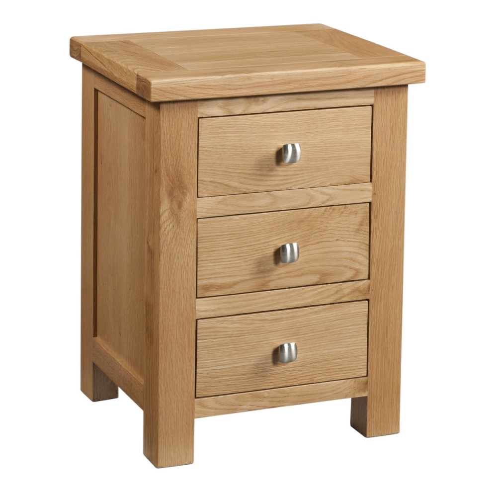Dorset Oak 3 Drawer Bedside Dorset Oak 3 Drawer Bedside