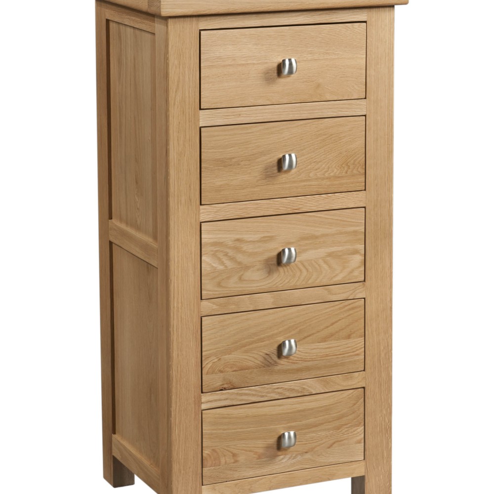 Dorset Oak 5 Drawer Tall Chest