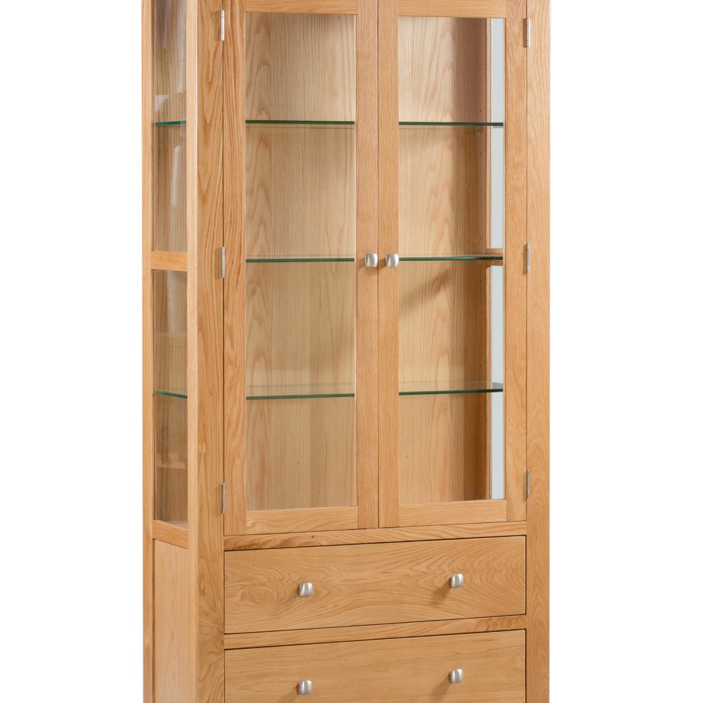 Dorset Oak Glazed Display Cabinet