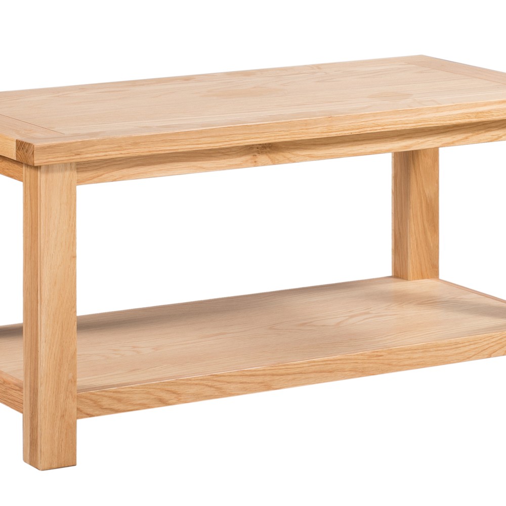 Dorset Oak Large Coffee Table With Shelf