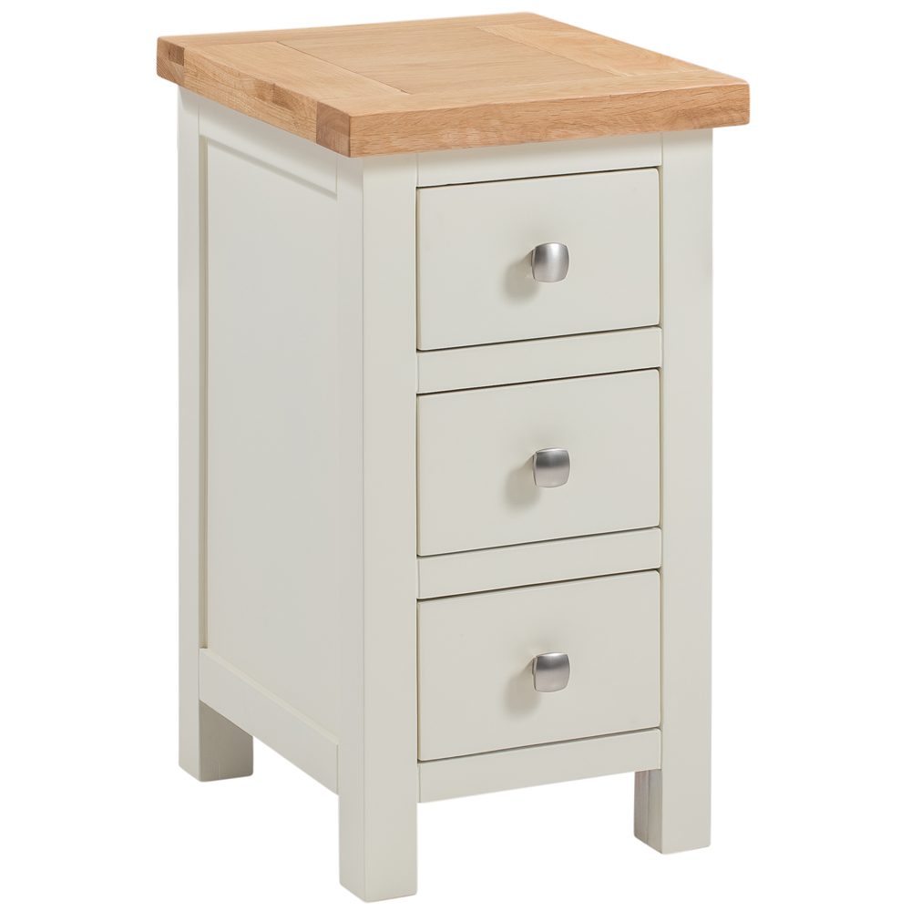 Dorset Painted Narrow Compact 3 Drawer Bedside Dorset Painted Narrow Compact 3 Drawer Bedside