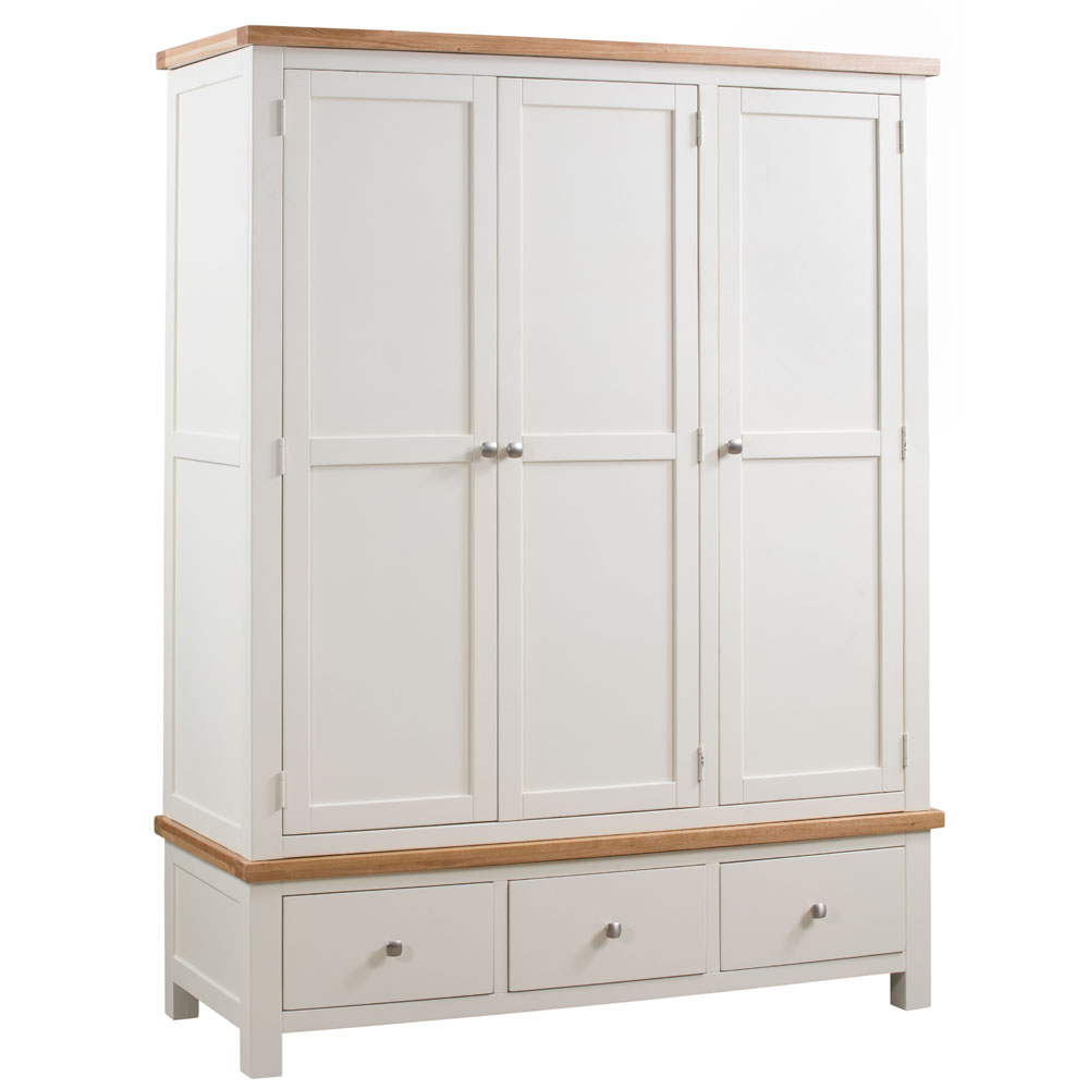 Dorset Painted Triple 3 Drawer Wardrobe Dorset Painted Triple 3 Drawer Wardrobe