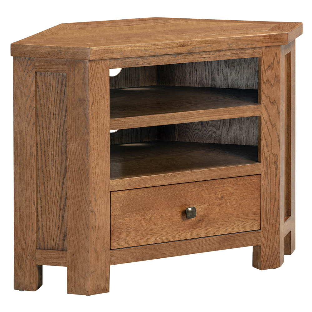 Dorset Rustic Oak Corner TV Unit Dorset Rustic Oak Corner TV Unit
