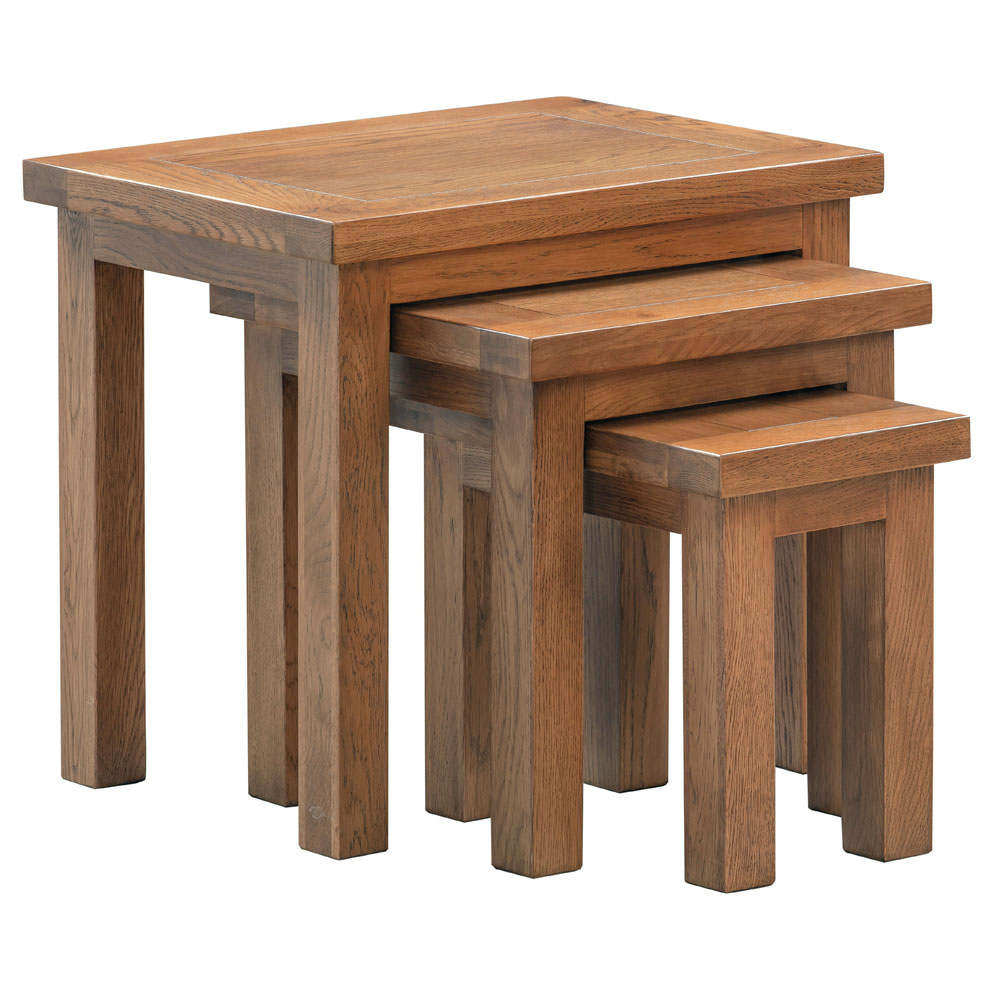 Dorset Rustic Oak Nest of Tables Dorset Rustic Oak Nest of Tables