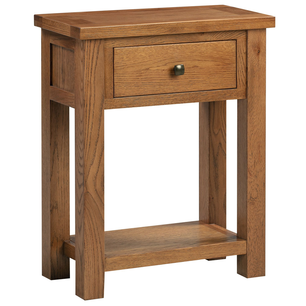 Dorset Rustic Oak Small 1 Drawer Console Table Dorset Rustic Oak Small 1 Drawer Console Table