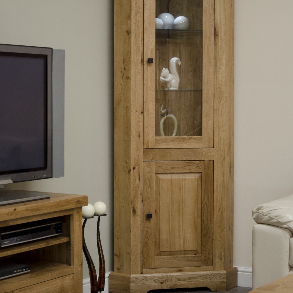 Deluxe Oak Corner Display Unit Deluxe Oak Corner Display Unit