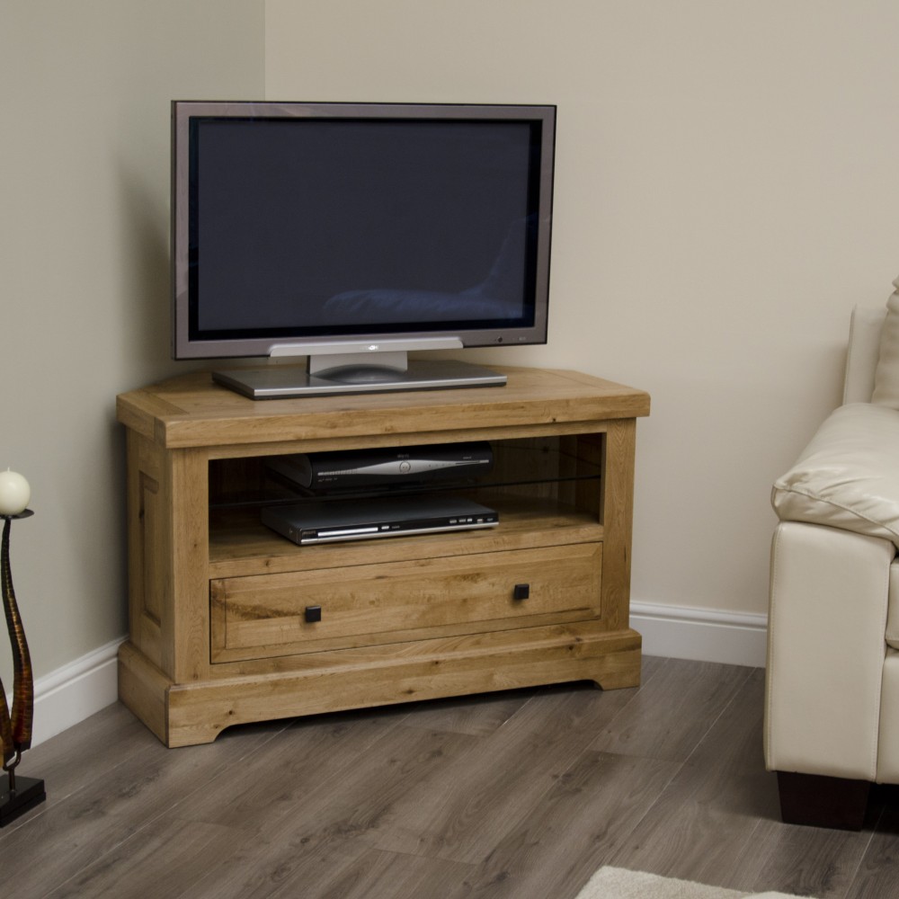 Deluxe Oak Corner TV Unit Deluxe Oak Corner TV Unit