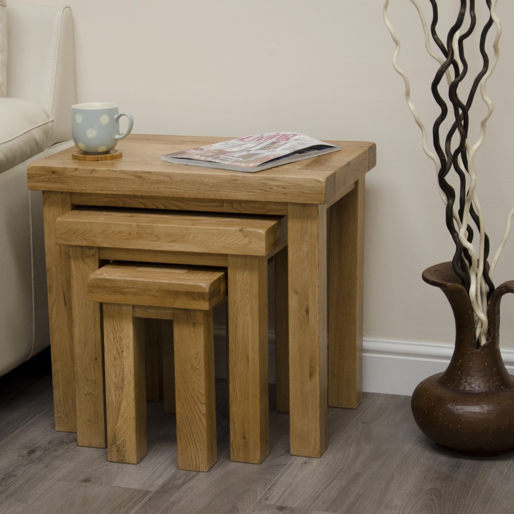 Deluxe Oak Nest of Tables Deluxe Oak Nest of Tables