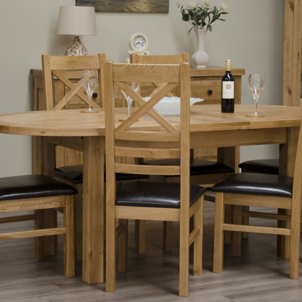 Deluxe Oak Oval Extending Dining Table Deluxe Oak Oval Extending Dining Table