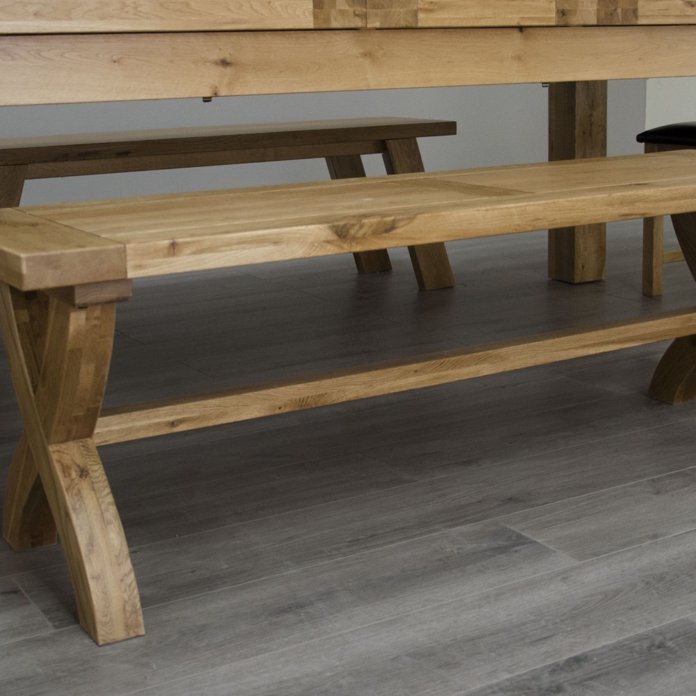 Deluxe Oak X Leg Bench Deluxe Oak X Leg Bench