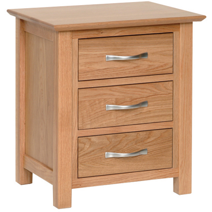 Devonshire New Oak 3 Drawer Bedside Devonshire New Oak 3 Drawer Bedside