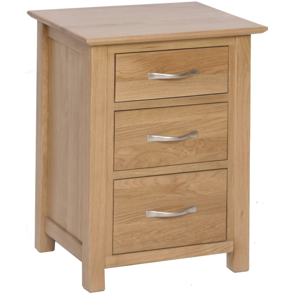 Devonshire New Oak 3 Drawer High Bedside Devonshire New Oak 3 Drawer High Bedside