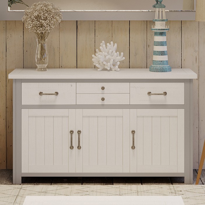 Greystone Large 3 Door 4 Drawer Sideboard Greystone Large 3 Door 4 Drawer Sideboard