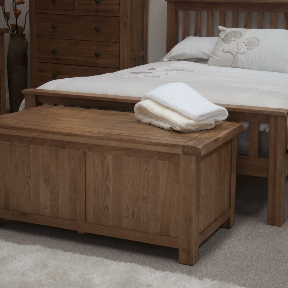 Homestyle Rustic Oak Blanket Box Homestyle Rustic Oak Blanket Box