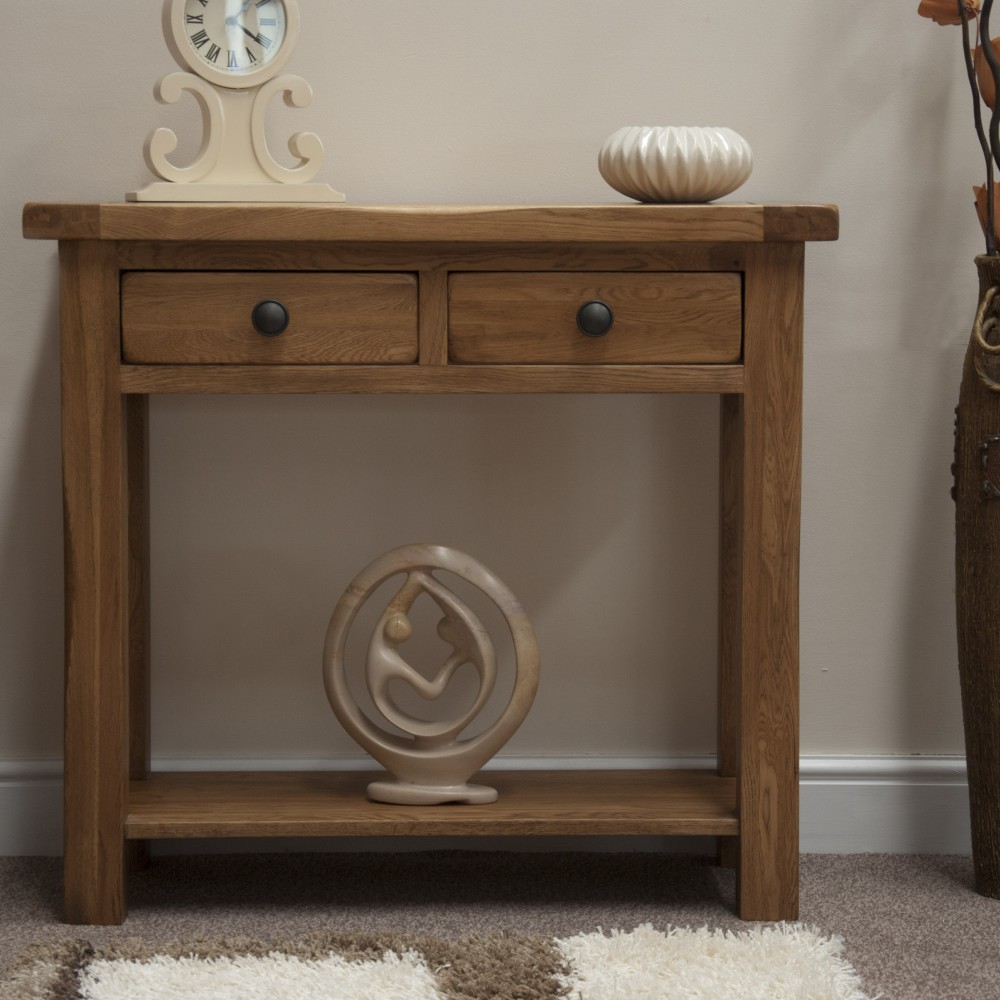 Homestyle Rustic Oak Hall Console Table Homestyle Rustic Oak Hall Console Table