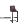 Vintage Brown Leather Bar Stool