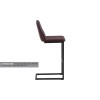 Vintage Brown Leather Bar Stool