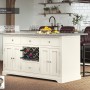 Cream Kitchen Island With Grey Granite Worktop