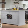 Grey Kitchen Island With Grey Granite Worktop