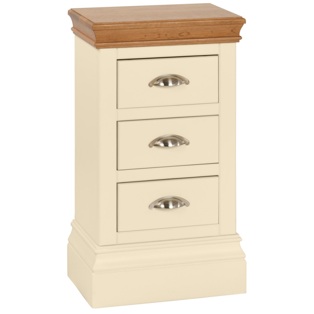 Lundy Painted Compact 3 Drawer Bedside
