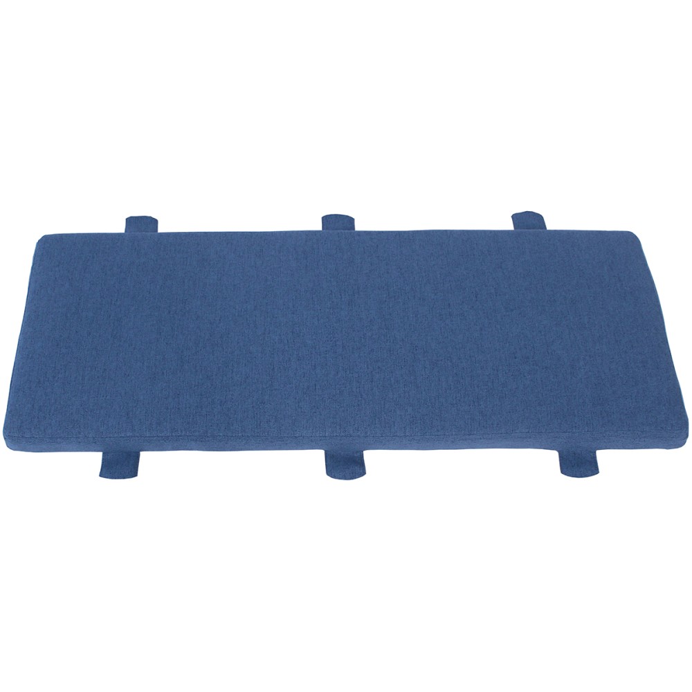 Moreton Blue Fabric Bench Seat Pad Moreton Blue Fabric Bench Seat Pad