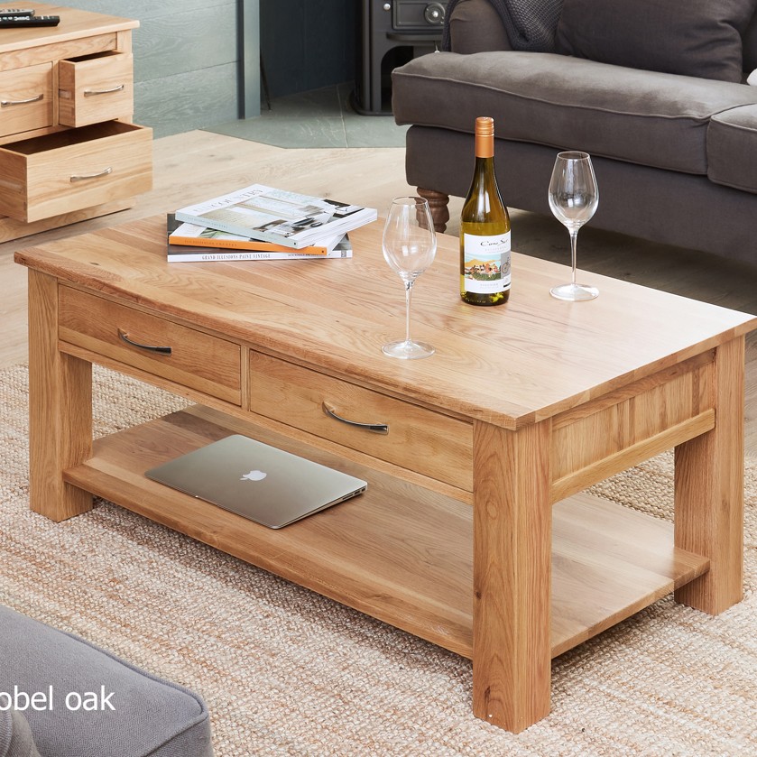 Mobel Oak Four Drawer Coffee Table Mobel Oak Four Drawer Coffee Table