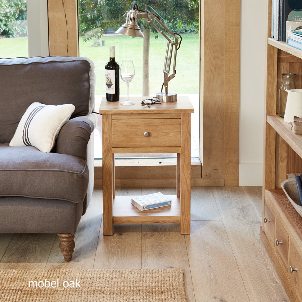 Mobel Oak One Drawer Lamp Table Mobel Oak One Drawer Lamp Table
