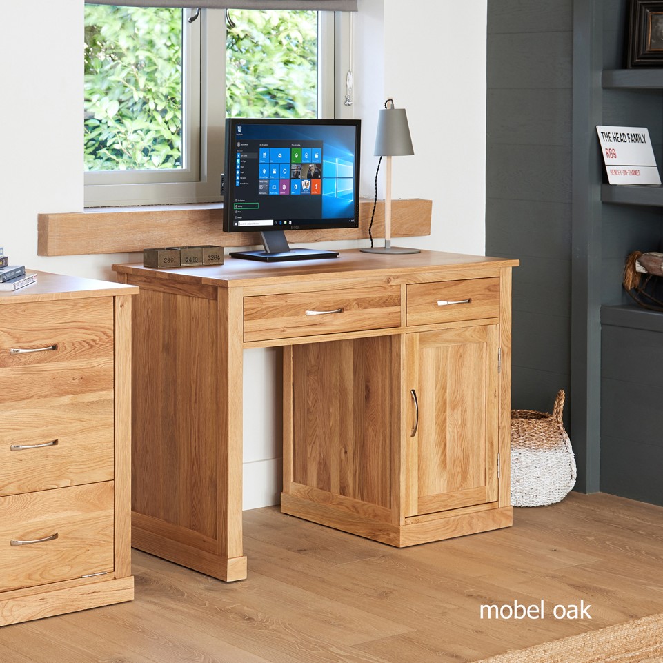 Mobel Oak Single Pedestal Computer Desk Mobel Oak Single Pedestal Computer Desk
