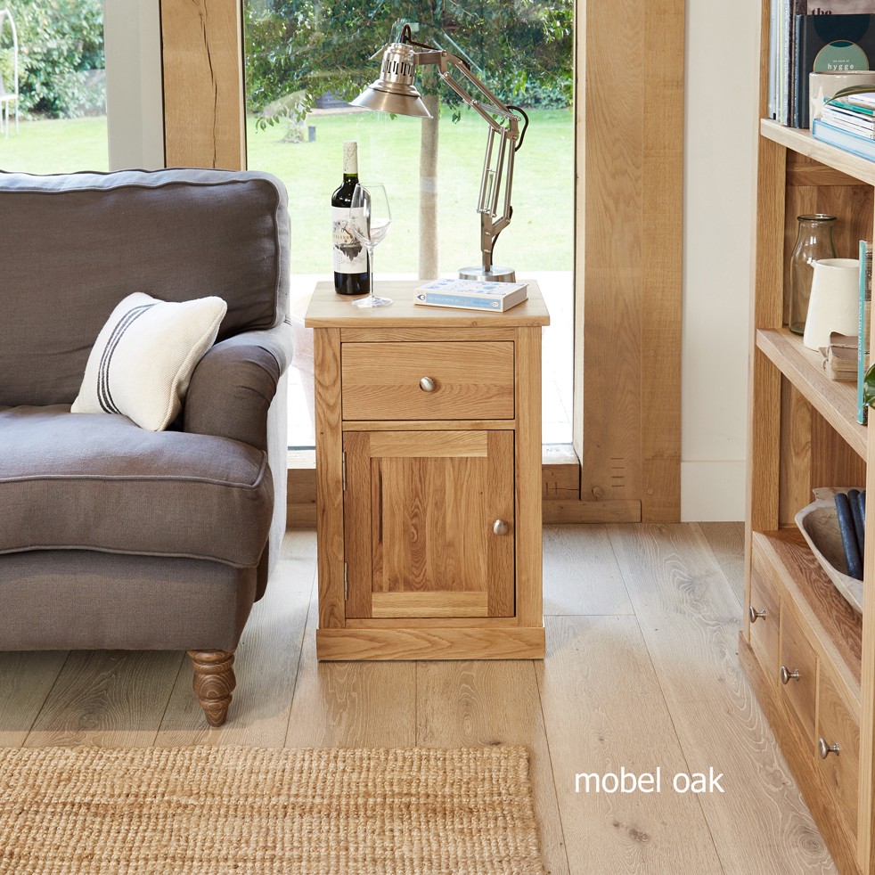 Mobel Oak One Drawer One Door Lamp Table Mobel Oak One Drawer One Door Lamp Table
