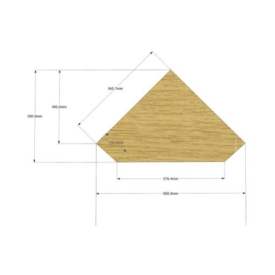 Opus Modern Oak Corner Display Unit Opus Modern Oak Corner Display Unit