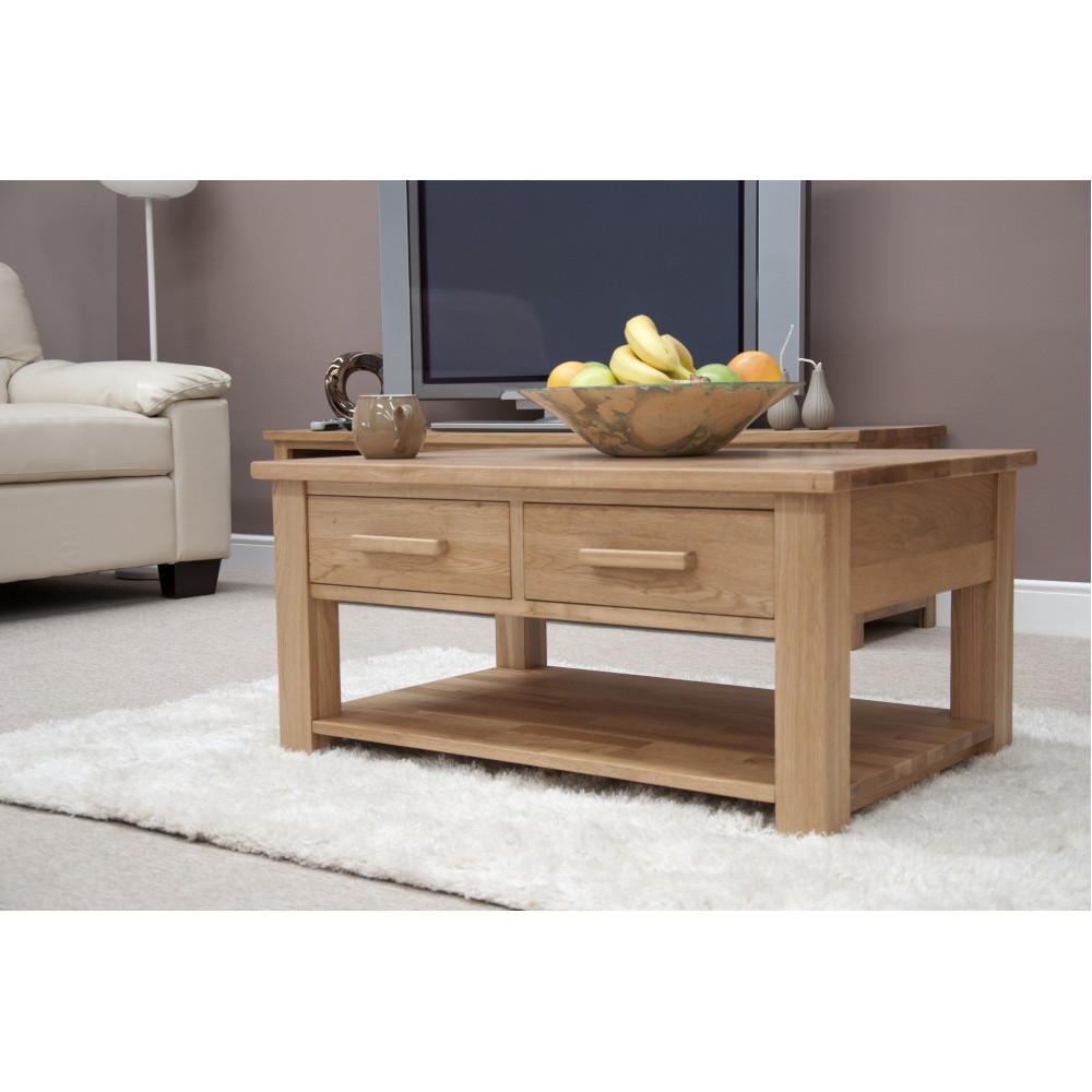 Opus Modern Oak  2 Drawer Coffee Table