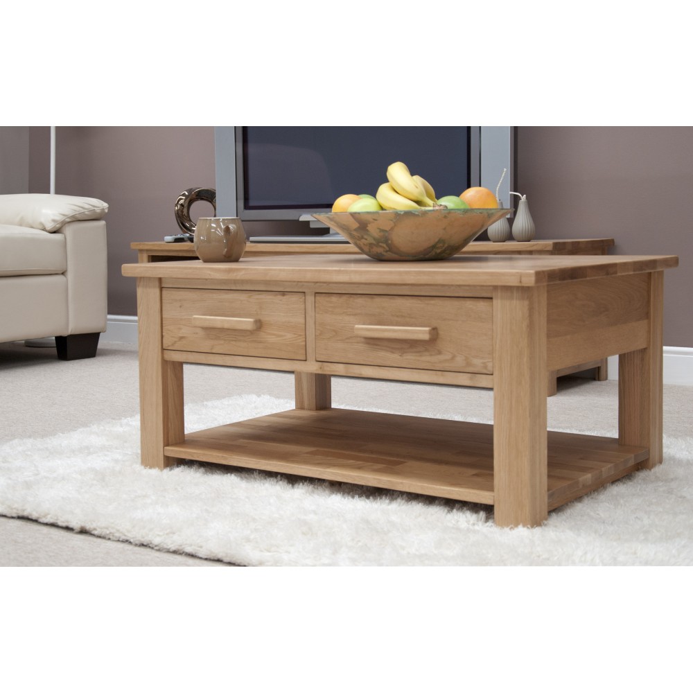 Opus Modern Oak  2 Drawer Coffee Table