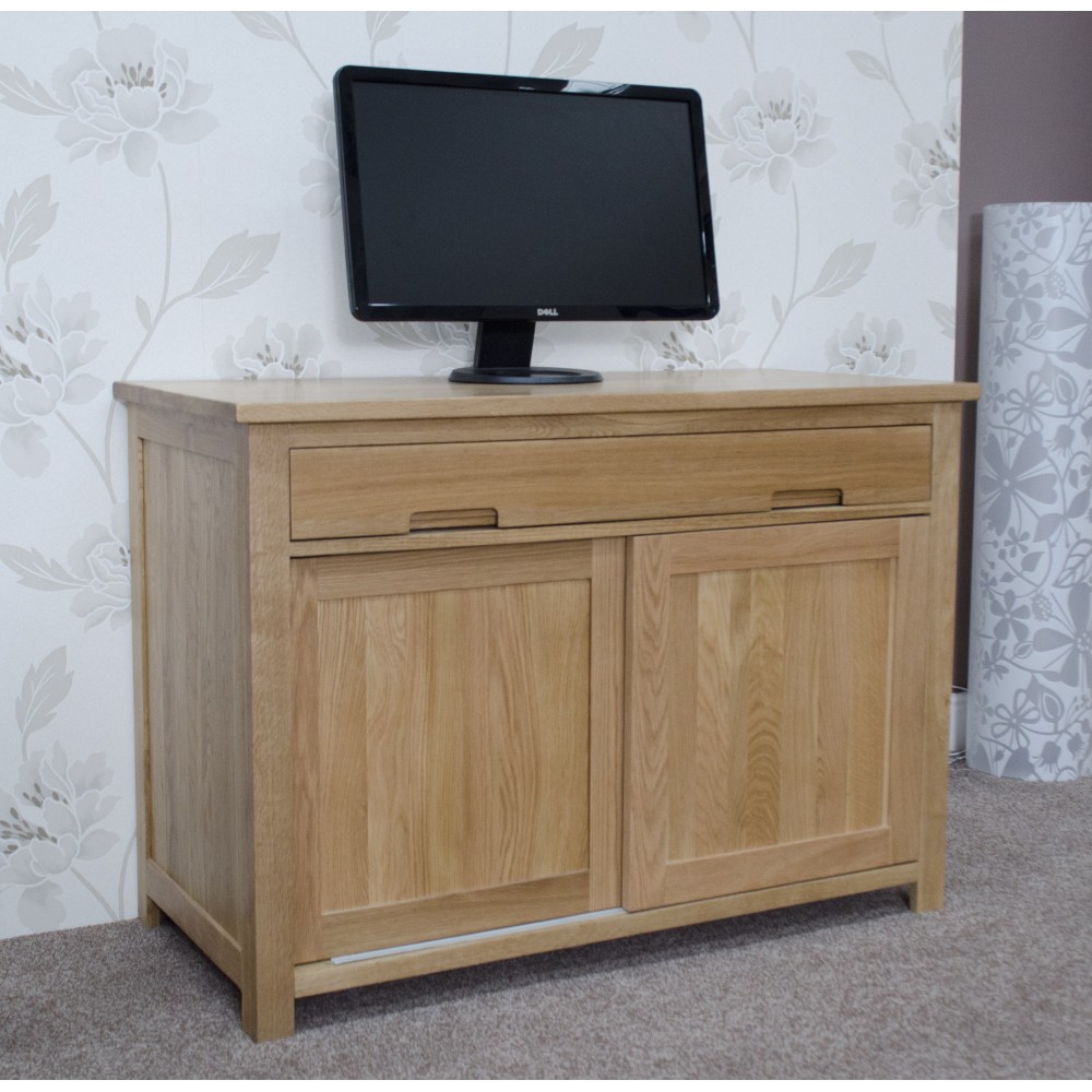 Opus Modern Oak Hideaway Computer Desk Opus Modern Oak Hideaway Computer Desk