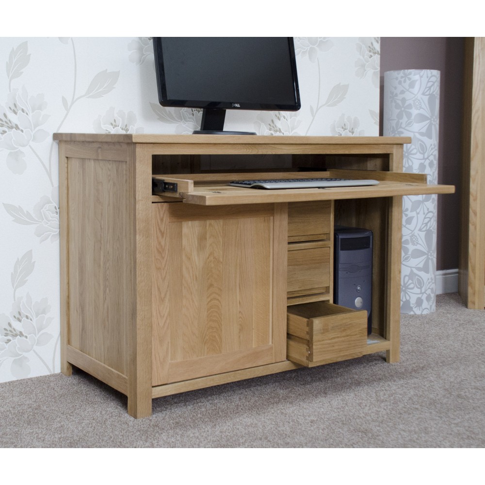 Opus Modern Oak Hideaway Computer Desk Opus Modern Oak Hideaway Computer Desk