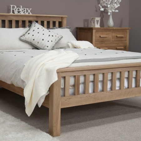 Opus Modern Oak King-Size Rail Bed