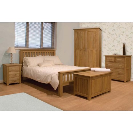 Opus Modern Oak King-Size Rail Bed Opus Modern Oak King-Size Rail Bed