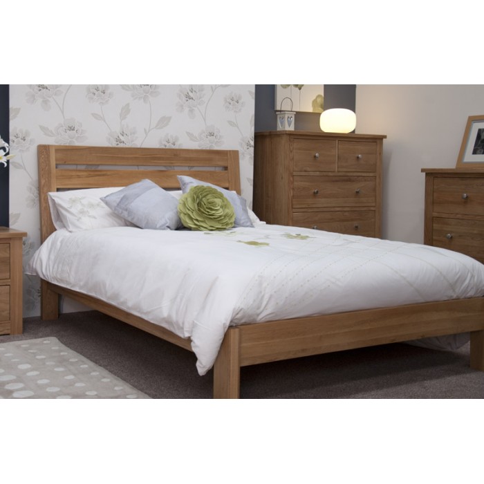 Opus Modern Oak Kingsize Slatted Bed
