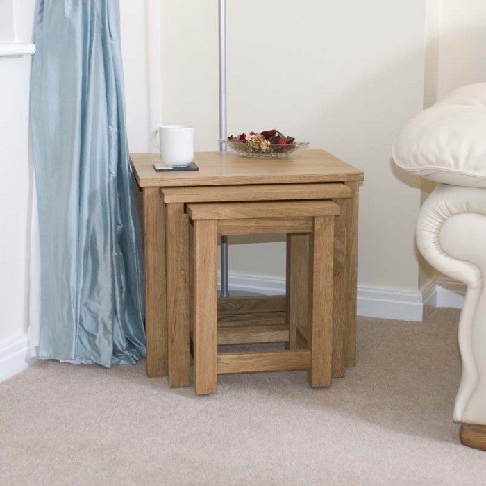 Opus Modern Oak Nest Of Tables Opus Modern Oak Nest Of Tables