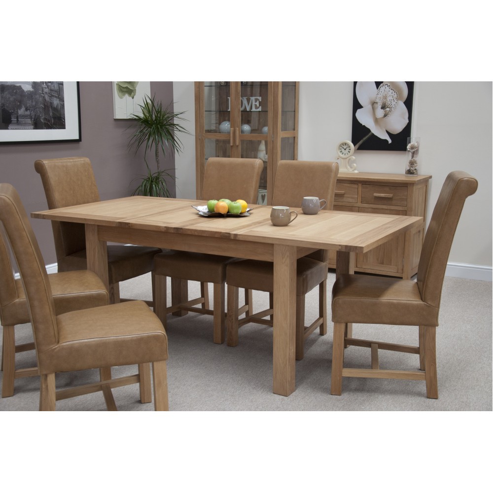 Opus Modern Oak Twin Leaf Extending Dining Table Opus Modern Oak Twin Leaf Extending Dining Table